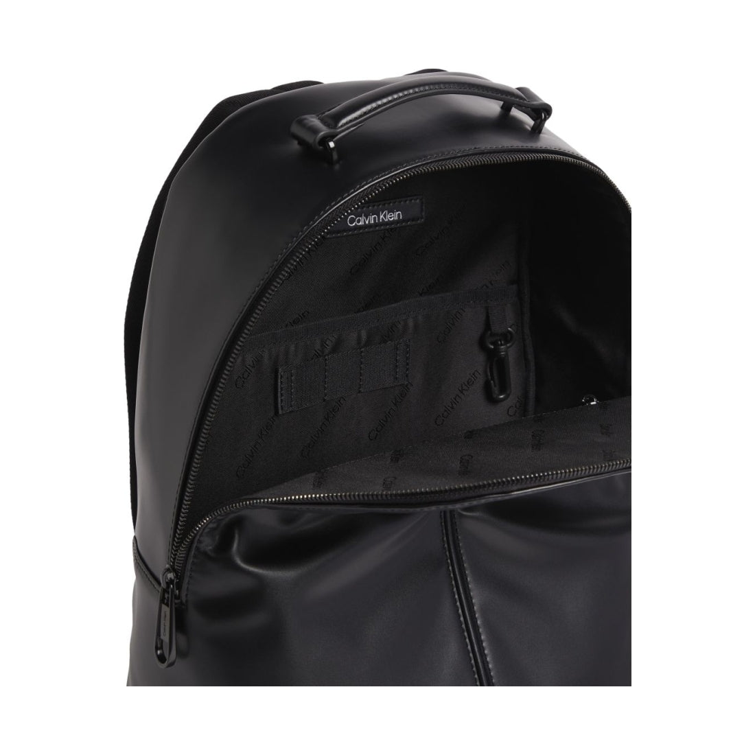 Calvin Klein mens ck black median round backpack | Vilbury London