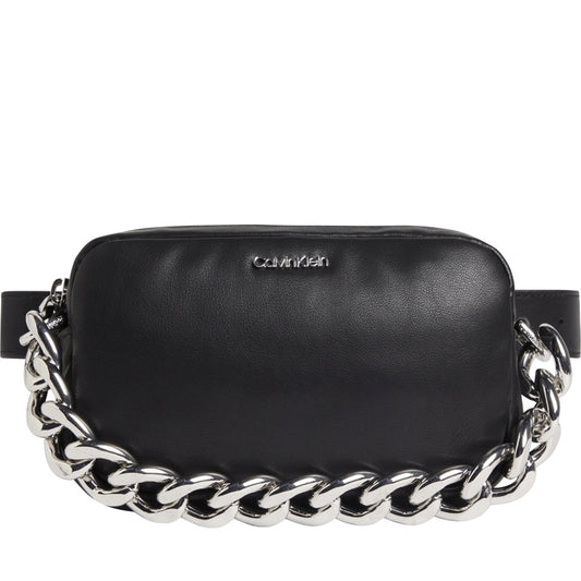 Calvin Klein womens Black puffed waistbag | Vilbury London