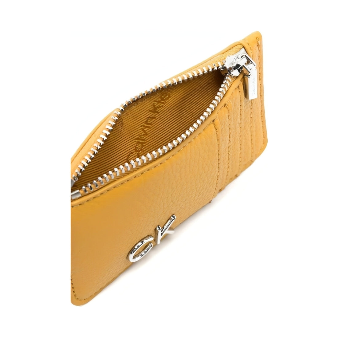 Calvin Klein womens monarch gold re-locardholder w/zip pbl | Vilbury London