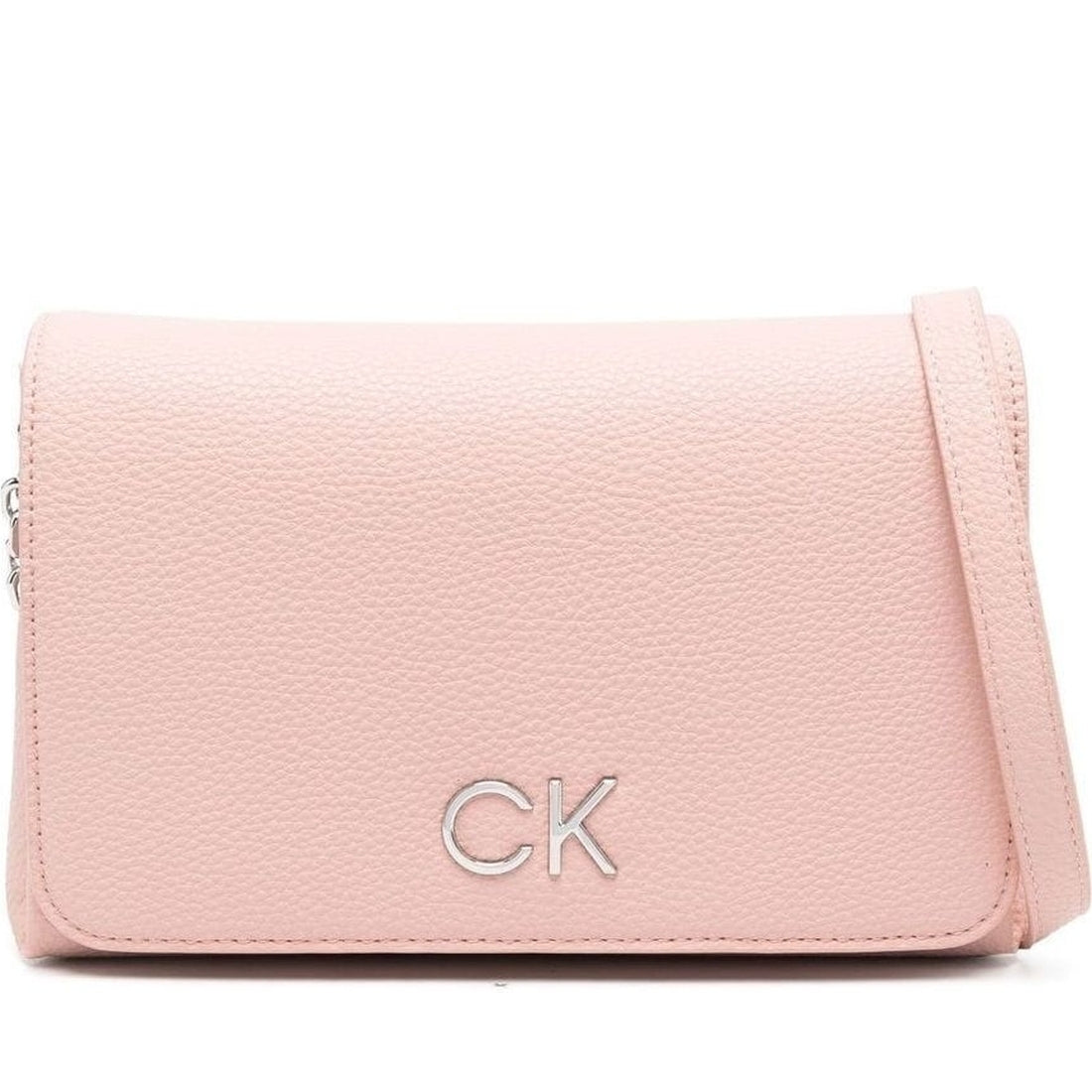 Calvin Klein womens cafe au lait re-lock shoulder bag flap | Vilbury London