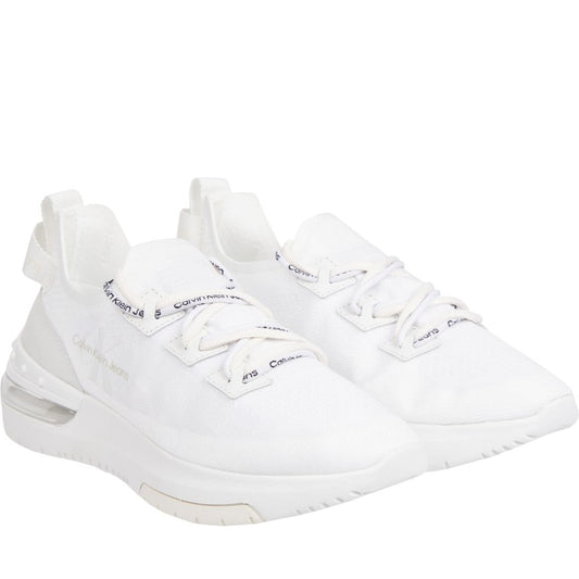 Calvin Klein Jeans womens triple white sporty run comfair sport shoe | Vilbury London