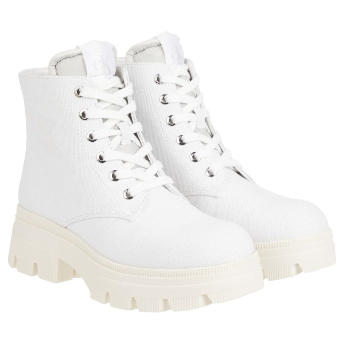 Calvin Klein Jeans womens white chunky boot | Vilbury London