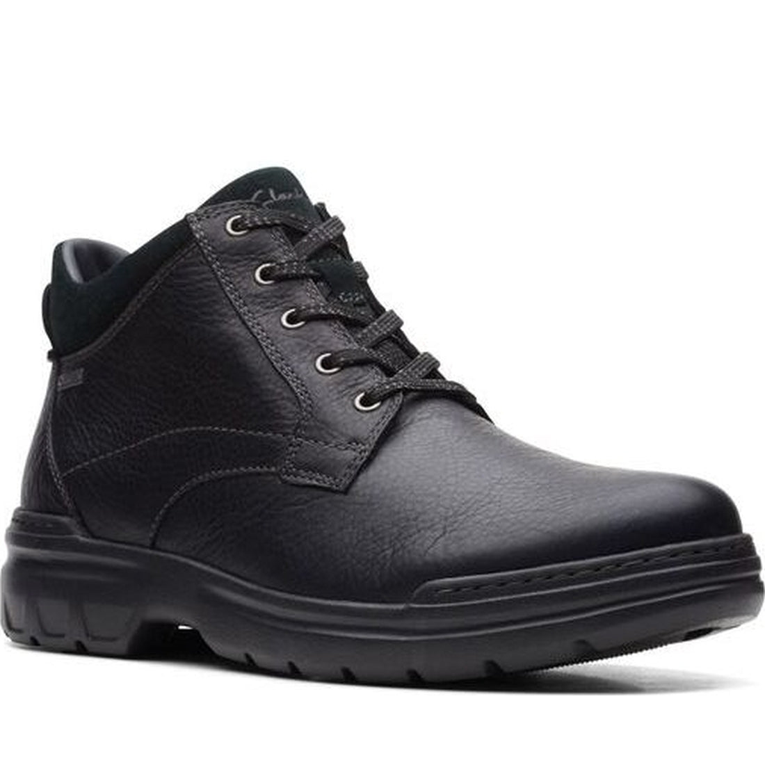 Clarks mens Black rockie2 upgtx booties | Vilbury London