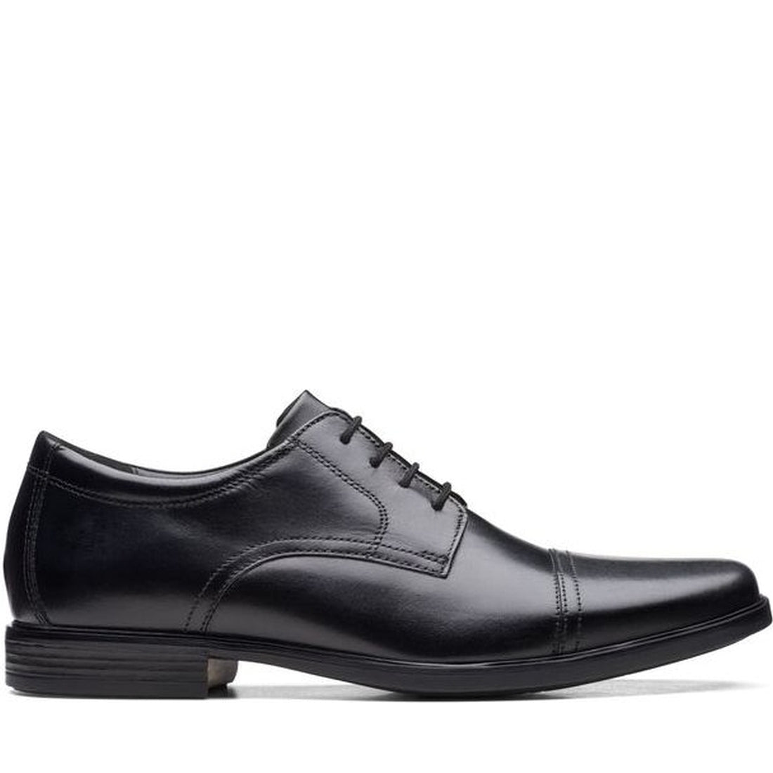 Clarks mens Black howard cap formal | Vilbury London