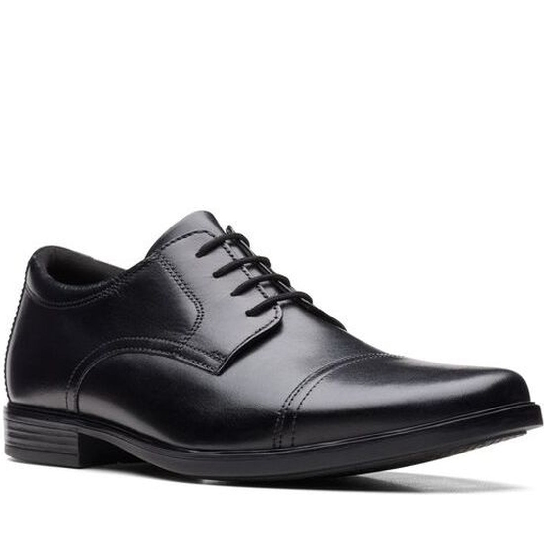 Clarks mens Black howard cap formal | Vilbury London