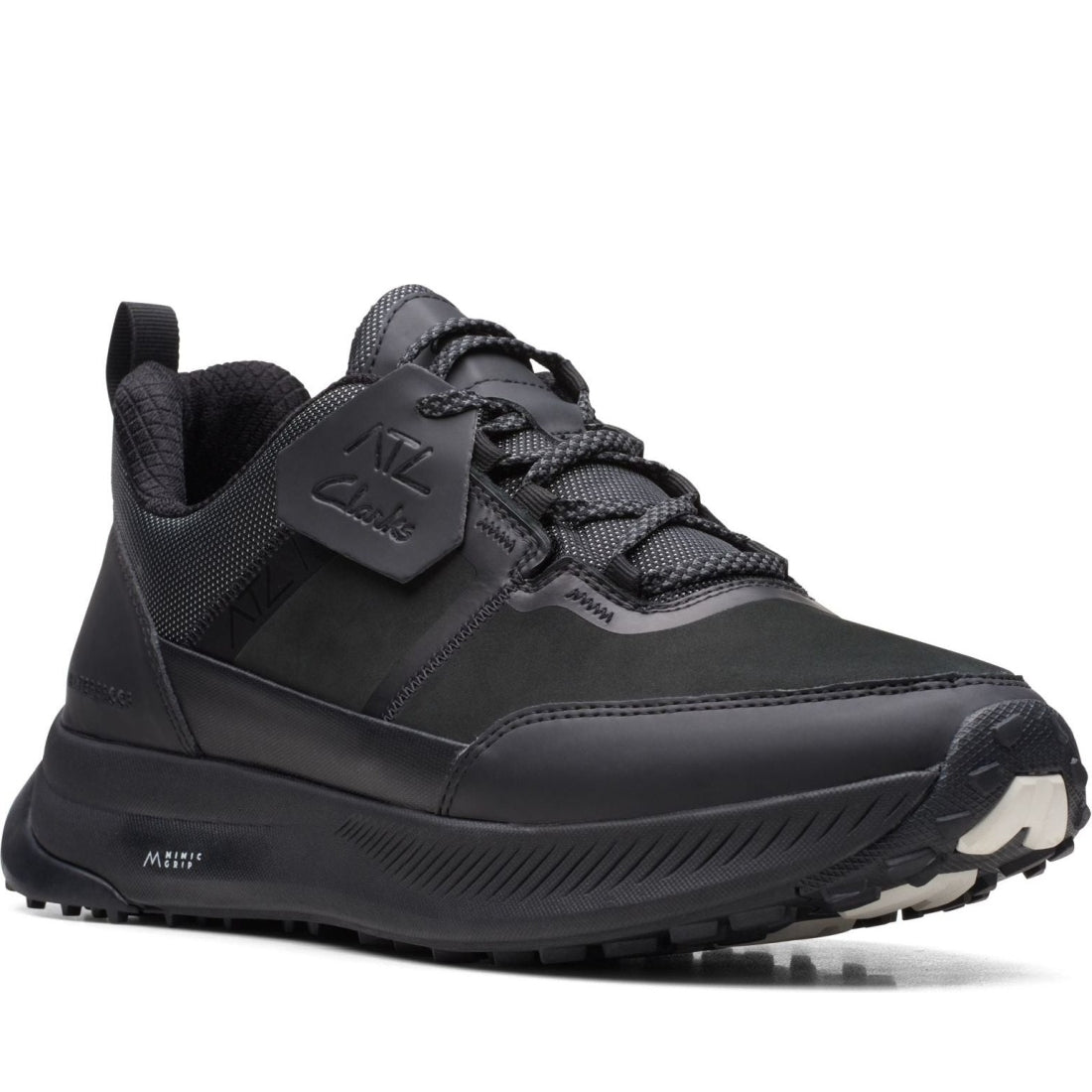 Clarks mens Black atltraillacewp sport shoe | Vilbury London