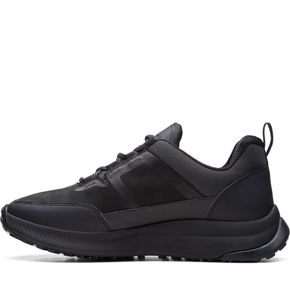 Clarks mens Black atltraillacewp sport shoe | Vilbury London