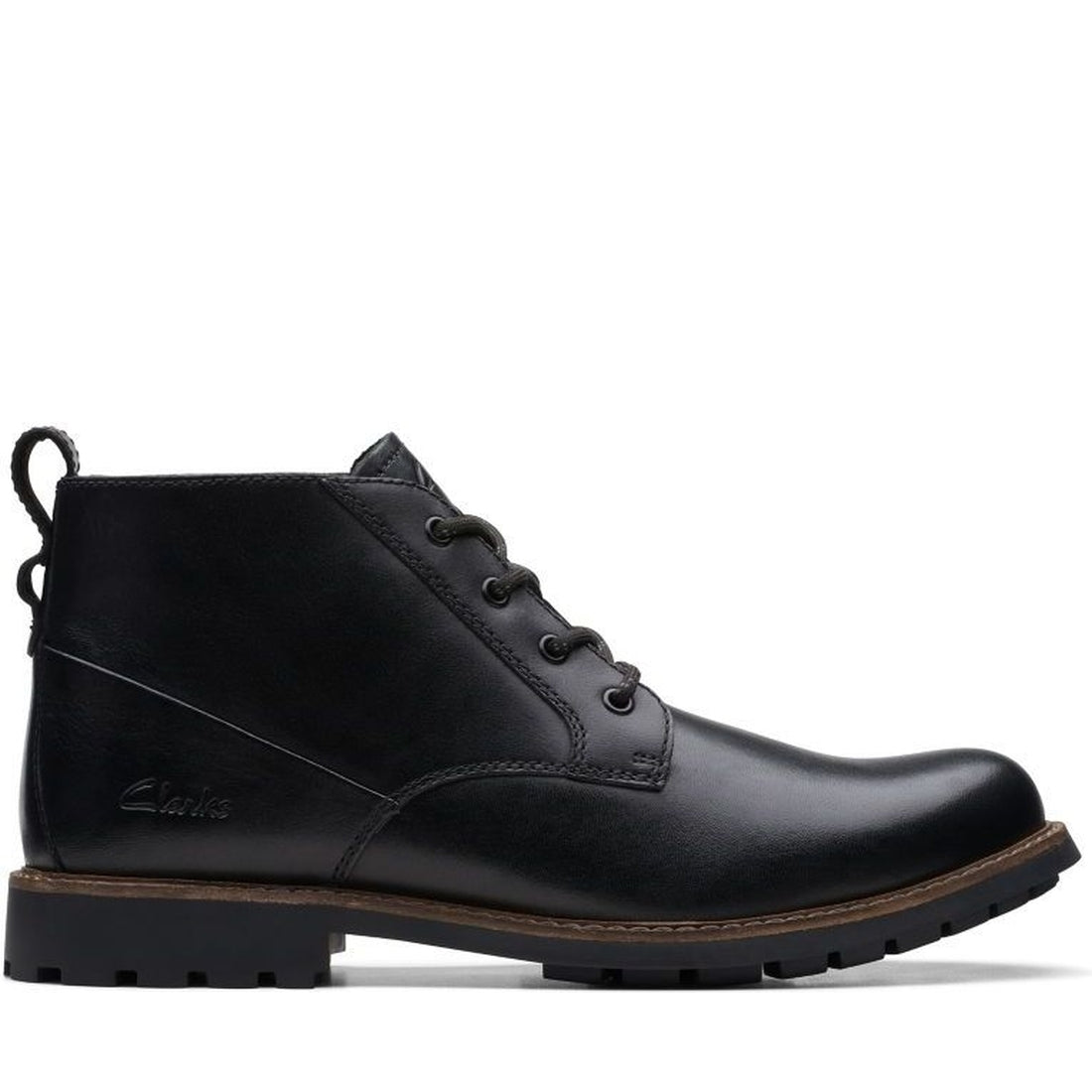 Clarks mens Black westcombe mid booties | Vilbury London