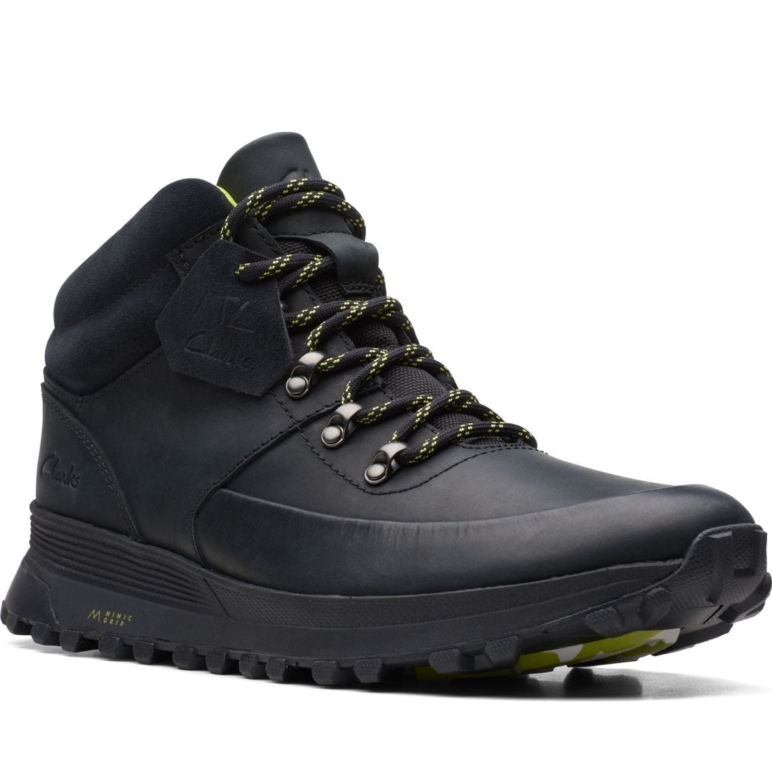 Clarks mens Black atl trek mid booties | Vilbury London