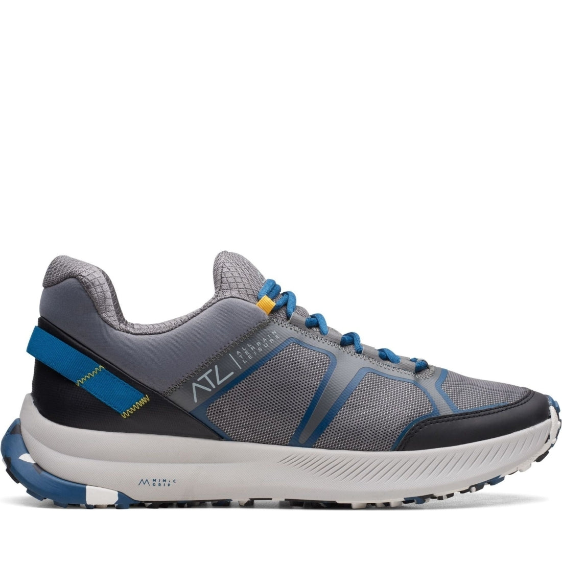 Clarks mens Grey Combi atl trail lo sport shoe | Vilbury London