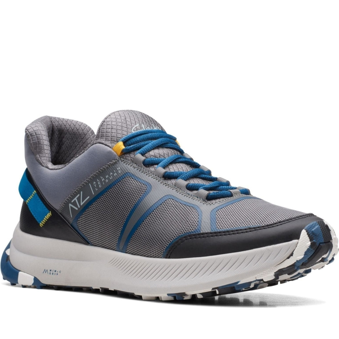 Clarks mens Grey Combi atl trail lo sport shoe | Vilbury London