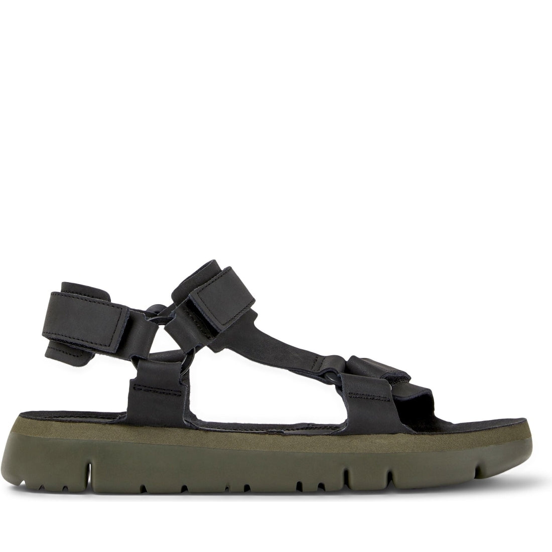 CAMPER mens black oruga sandals | Vilbury London