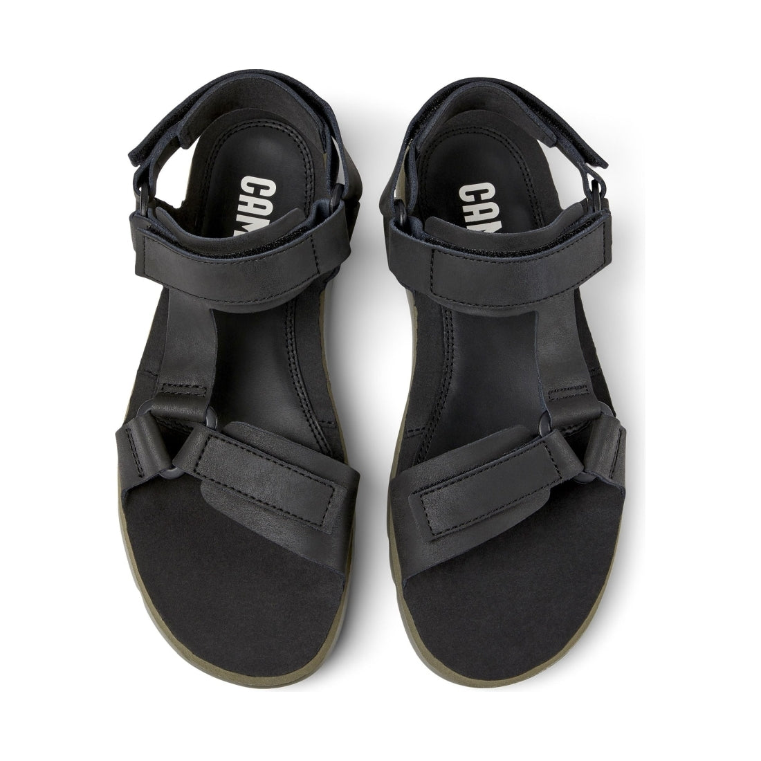 CAMPER mens black oruga sandals | Vilbury London