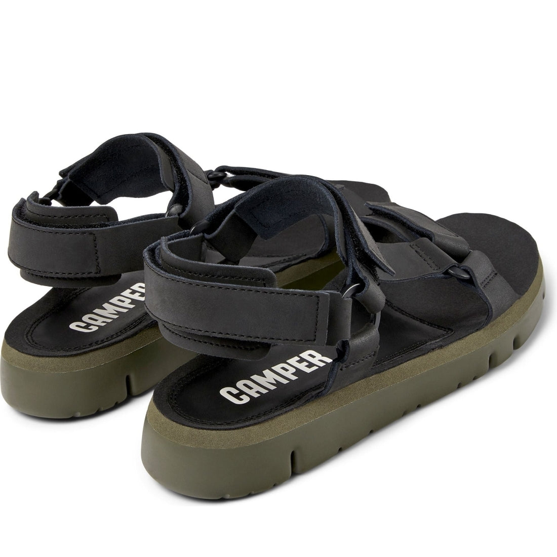 CAMPER mens black oruga sandals | Vilbury London