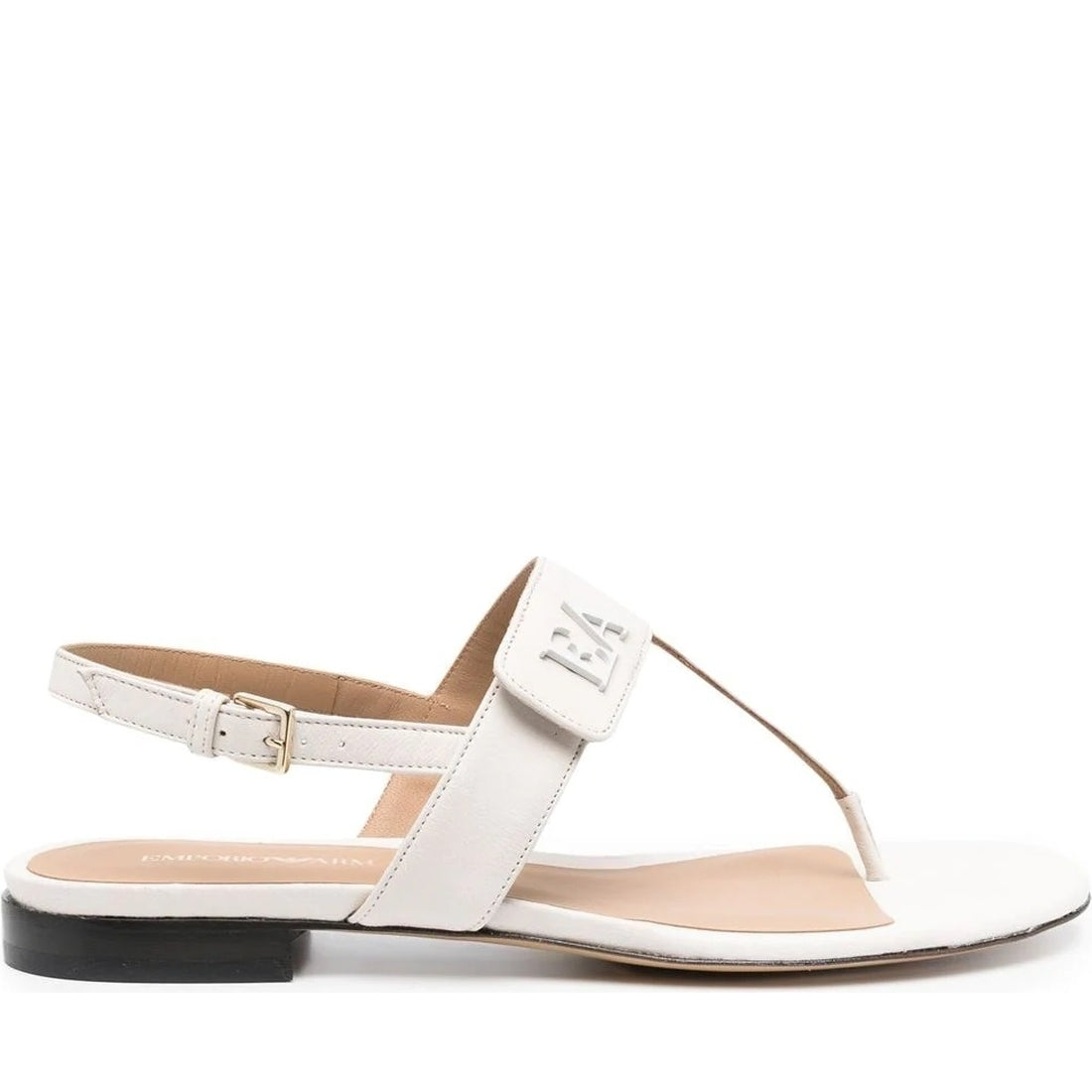 Emporio Armani womens avorio casual sandal | Vilbury London