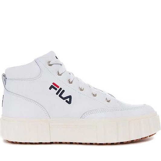 FILA womens White sandblast mid booties | Vilbury London