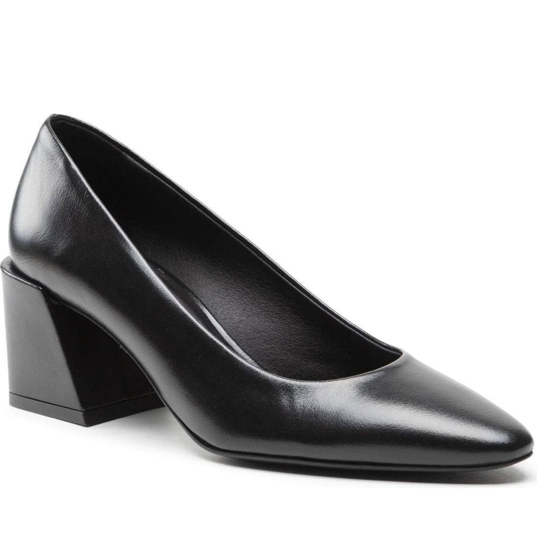 FURLA womens nero furla block decollete high heels | Vilbury London