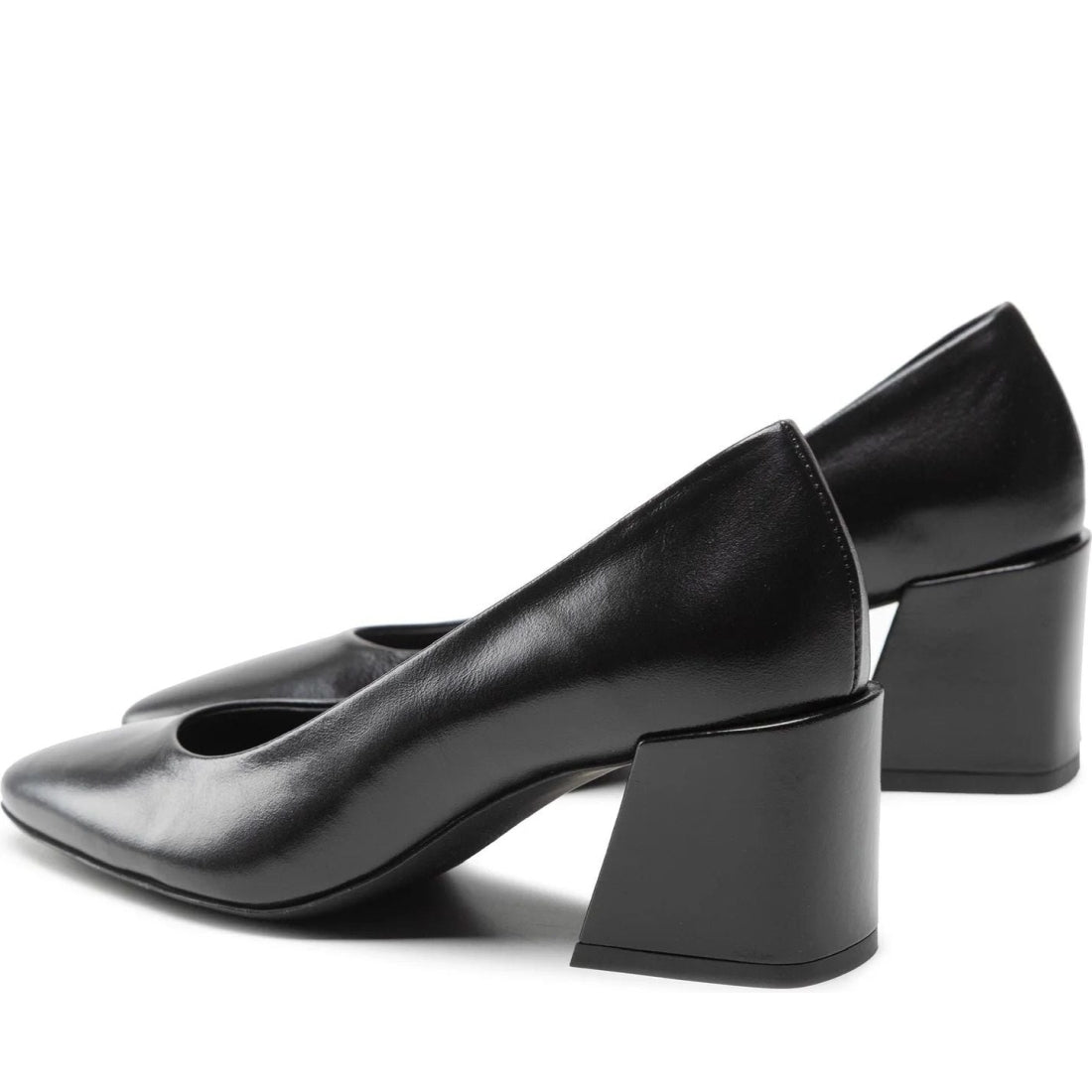 FURLA womens nero furla block decollete high heels | Vilbury London