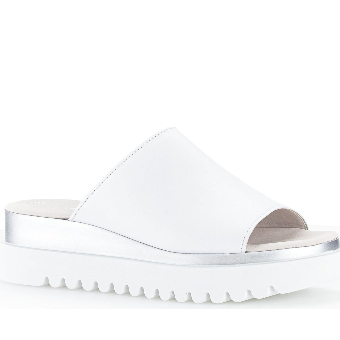 Gabor womens weiss casual open slippers | Vilbury London