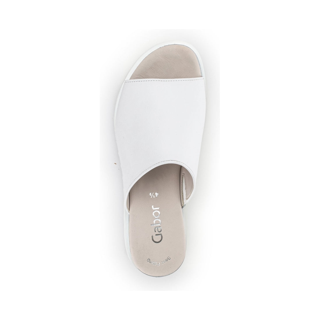 Gabor womens weiss casual open slippers | Vilbury London