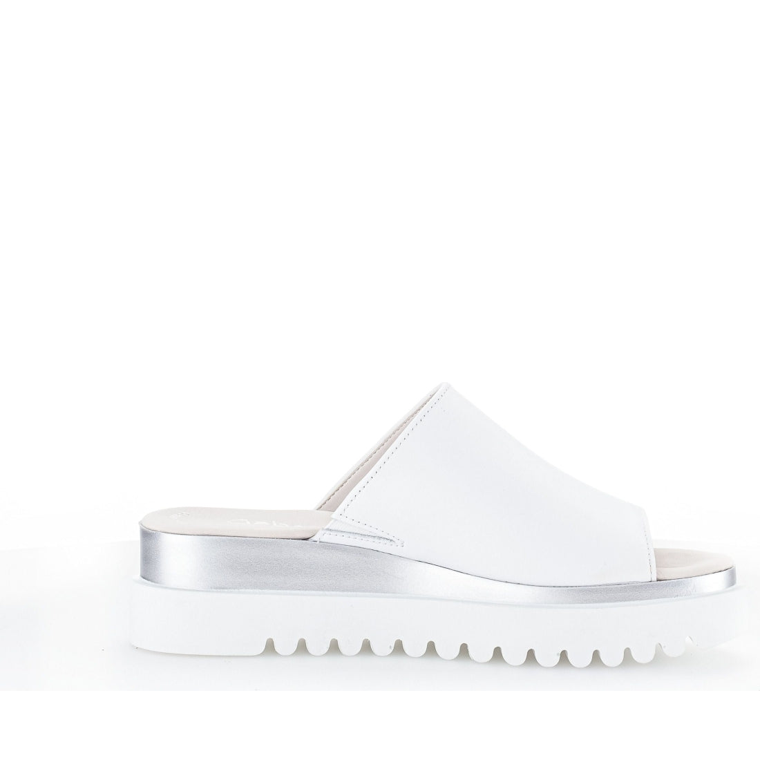 Gabor womens weiss casual open slippers | Vilbury London