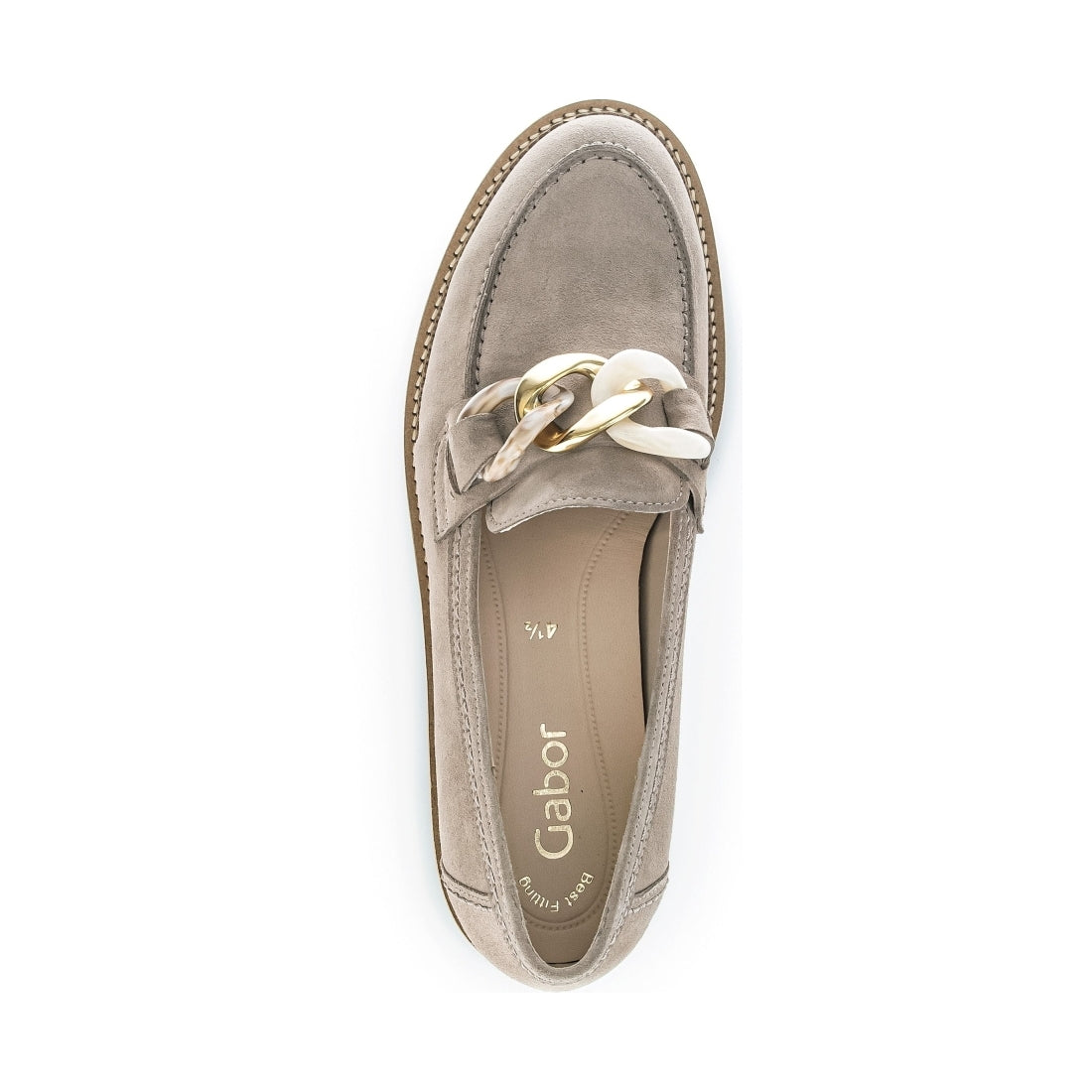 Gabor womens silk (beige kombi) casual closed loafers | Vilbury London