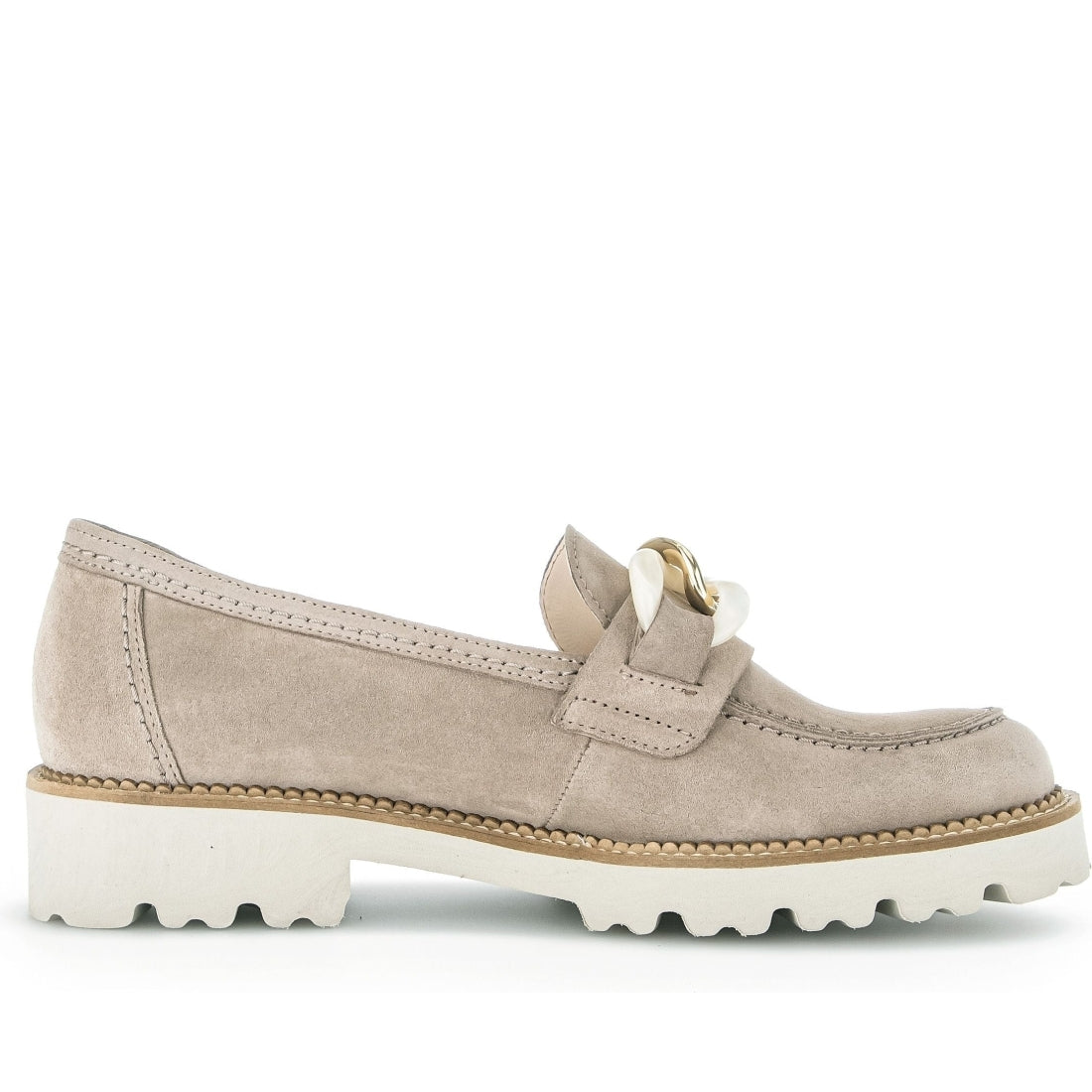 Gabor womens silk (beige kombi) casual closed loafers | Vilbury London