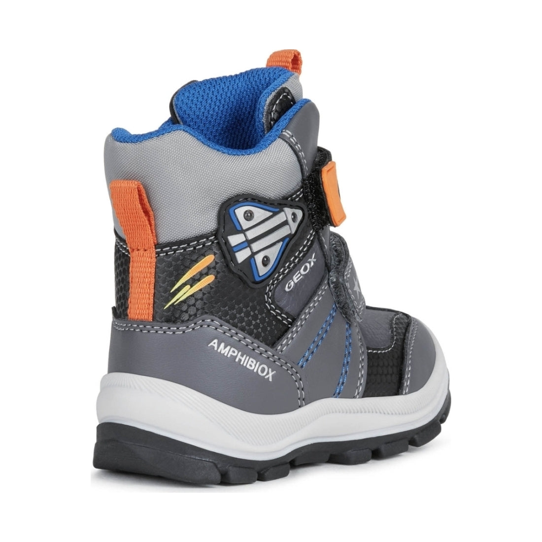 Geox boys Dk Grey Black flanfil abx booties | Vilbury London