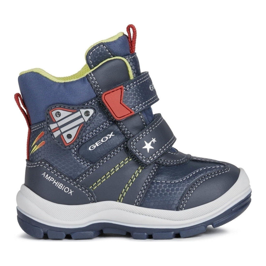 Geox boys Navy Red flanfil abx booties | Vilbury London