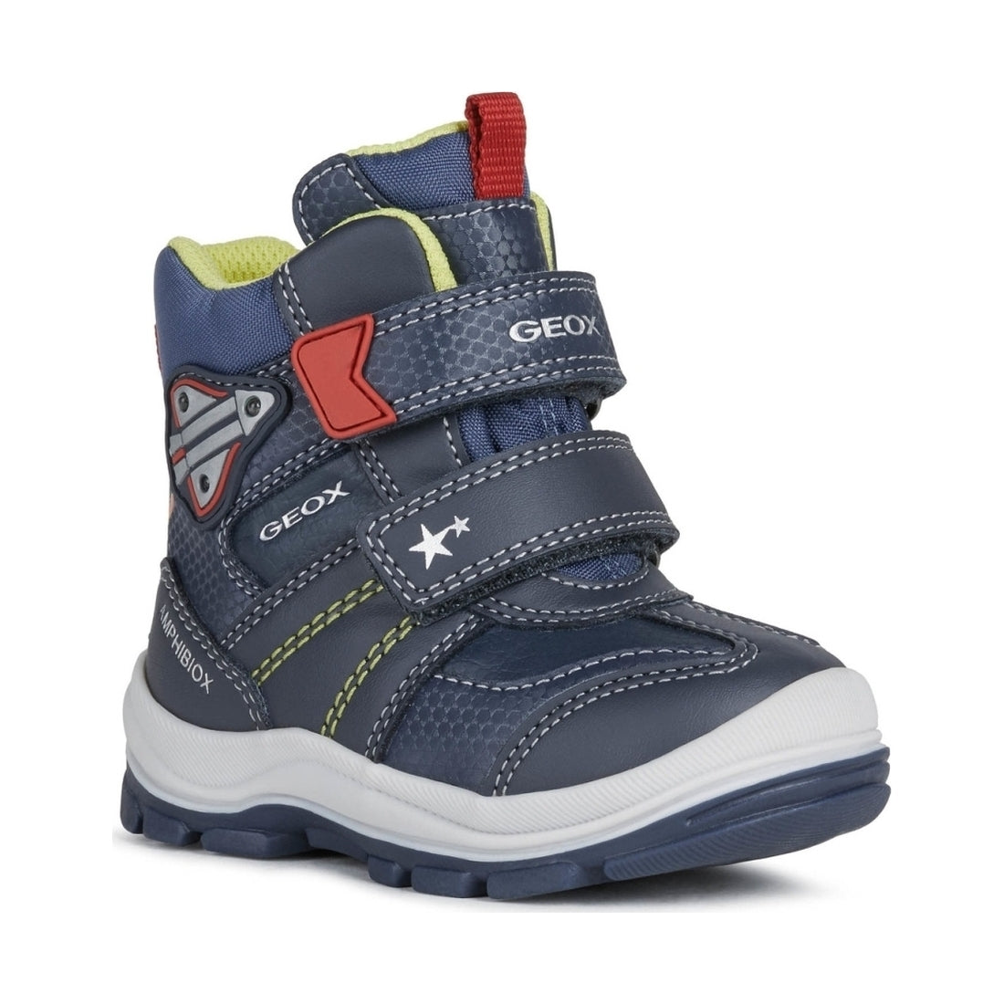 Geox boys Navy Red flanfil abx booties | Vilbury London