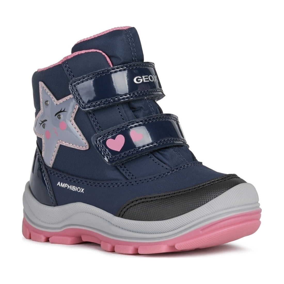 Geox girls Navy Fuchsia flanfil abx booties | Vilbury London