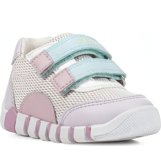 Geox girls pink, lilac iupidoo sport shoes | Vilbury London