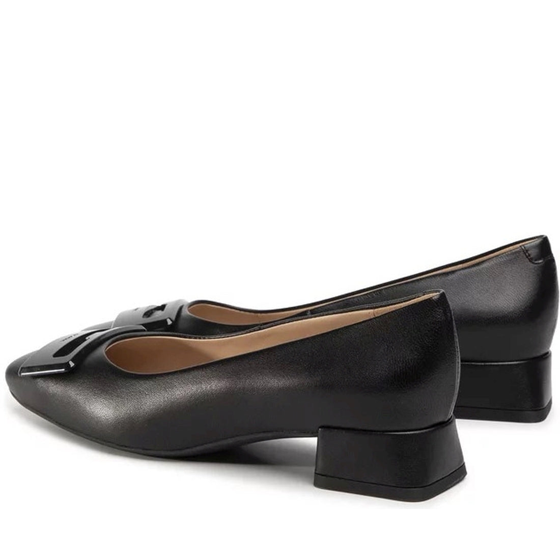 Geox Womens black elegant closed ballerinas | Vilbury London