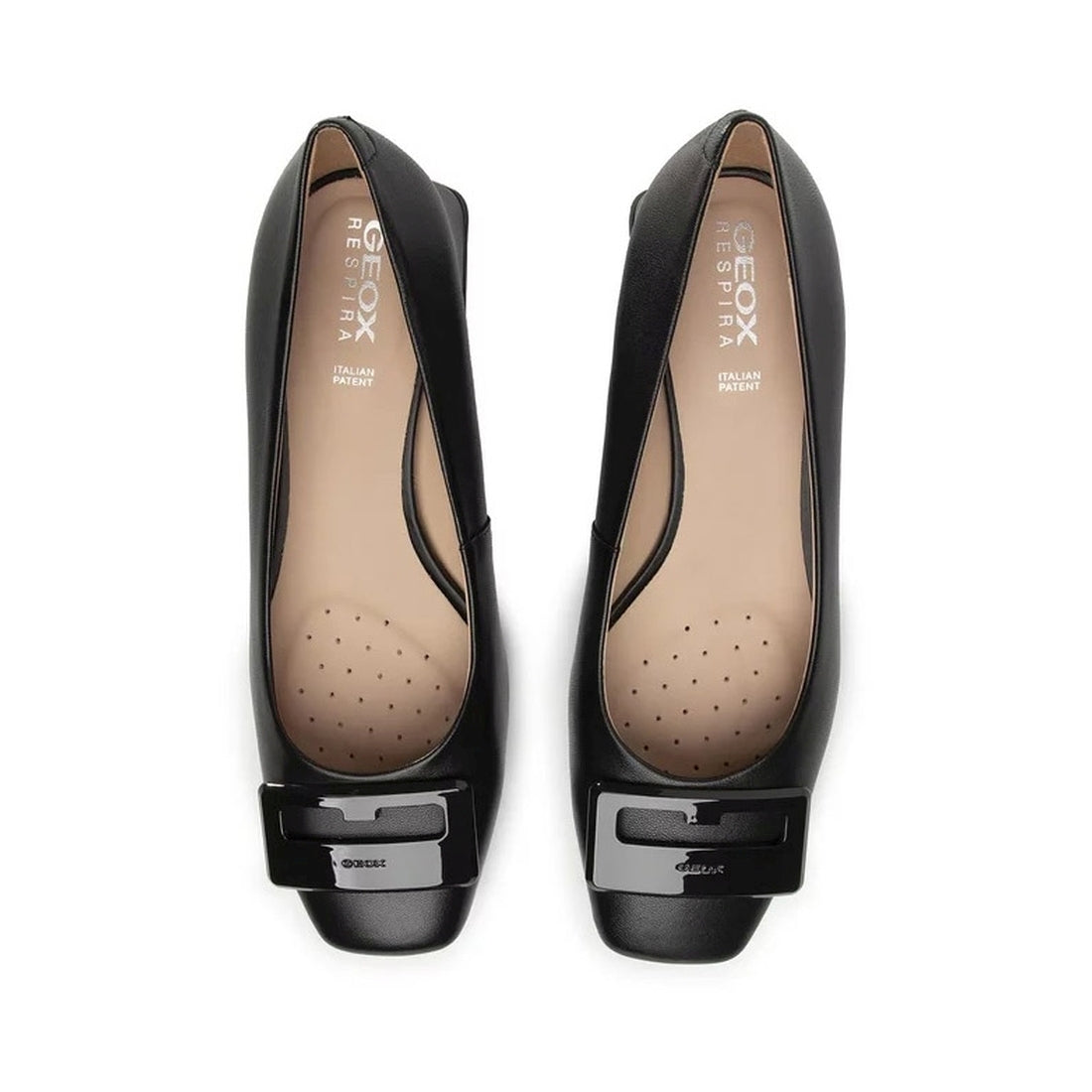 Geox Womens black elegant closed ballerinas | Vilbury London