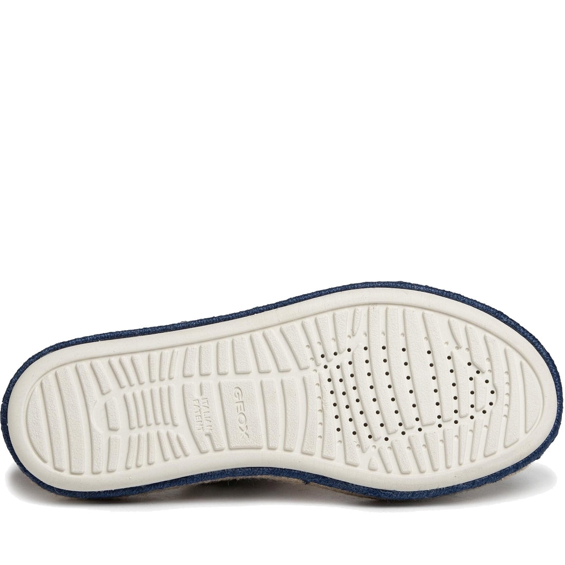 Geox Womens white blue casual open sandals | Vilbury London