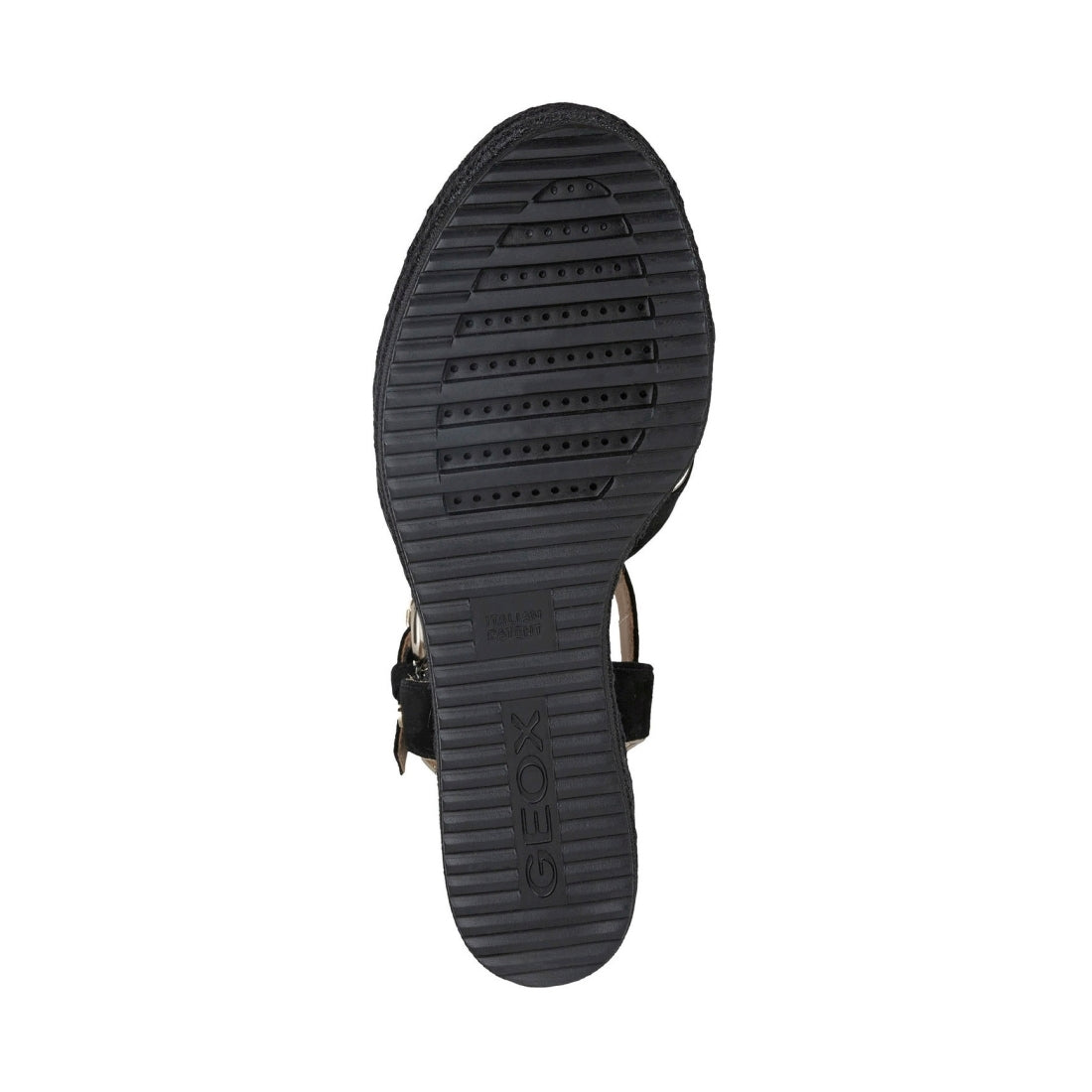 Geox Womens Black Gold ponza sandals | Vilbury London