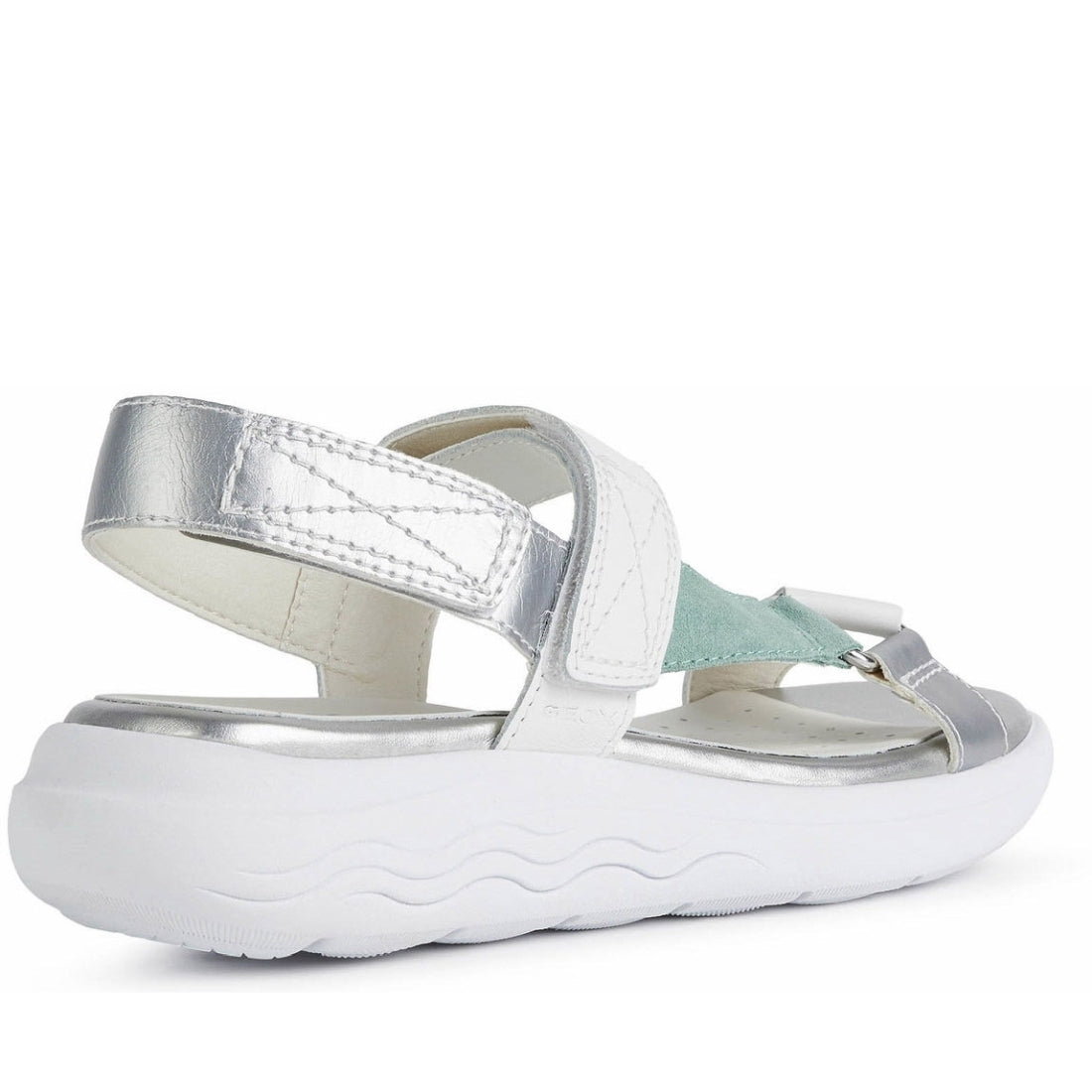 Geox Womens White Mint spherica ec5w sandals | Vilbury London