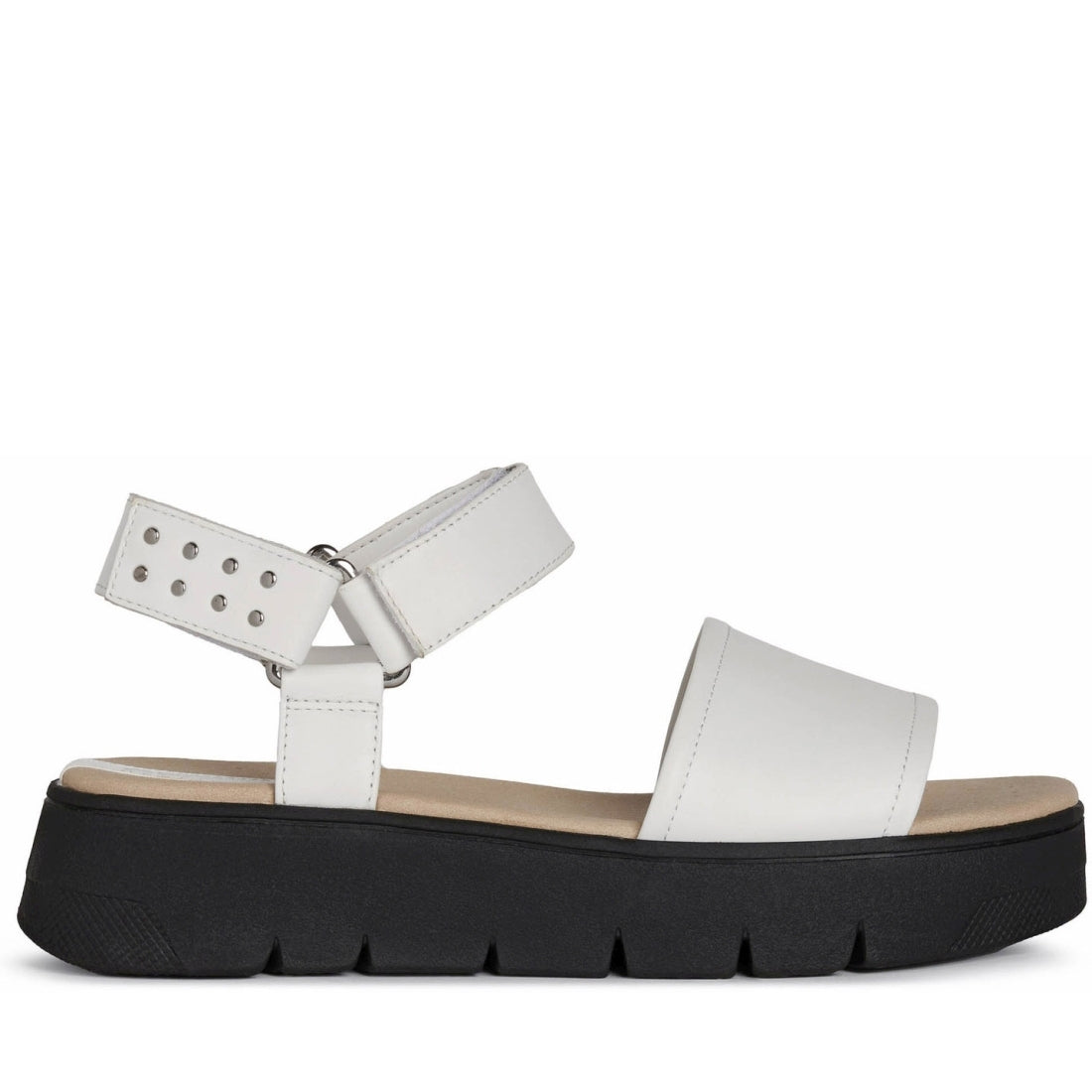 Geox Womens White dandra 40 sandals | Vilbury London