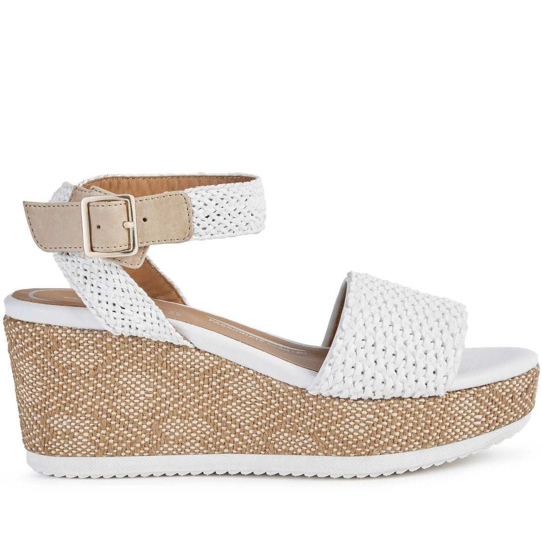 Geox Womens White Biscuit lipari sandals | Vilbury London