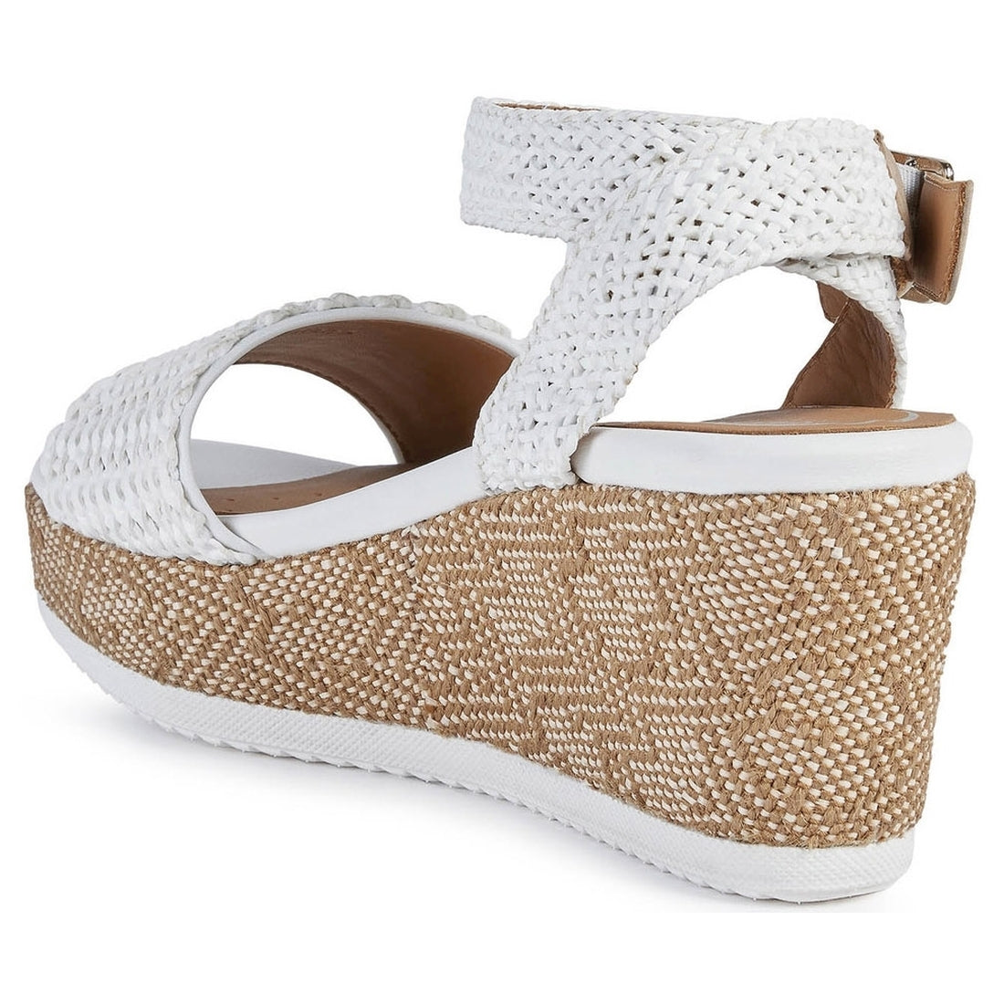 Geox Womens White Biscuit lipari sandals | Vilbury London