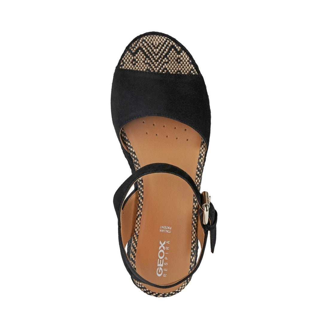 Geox Womens Black eolie sandals | Vilbury London