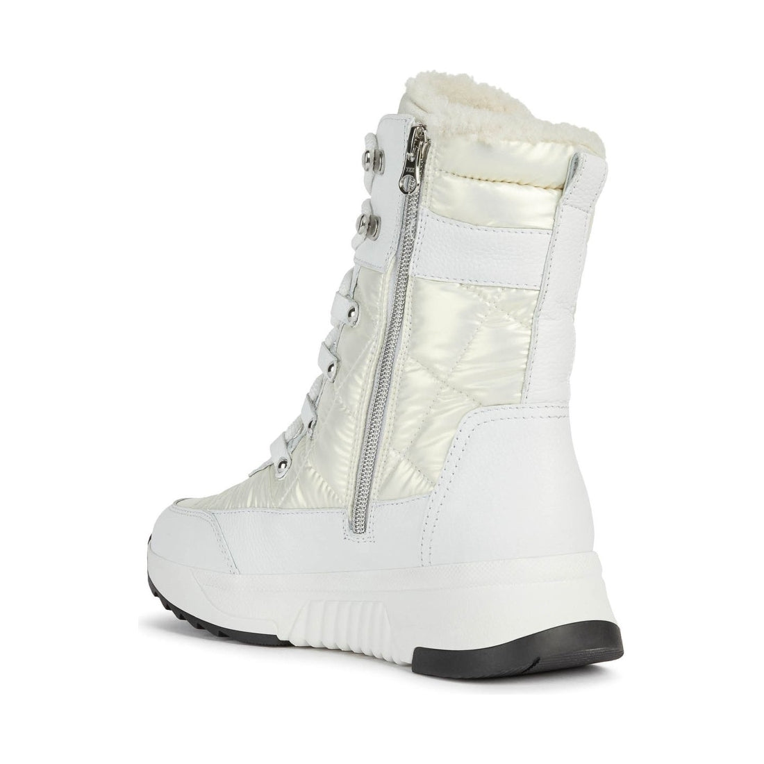 Geox womens White Off White falena abx booties | Vilbury London