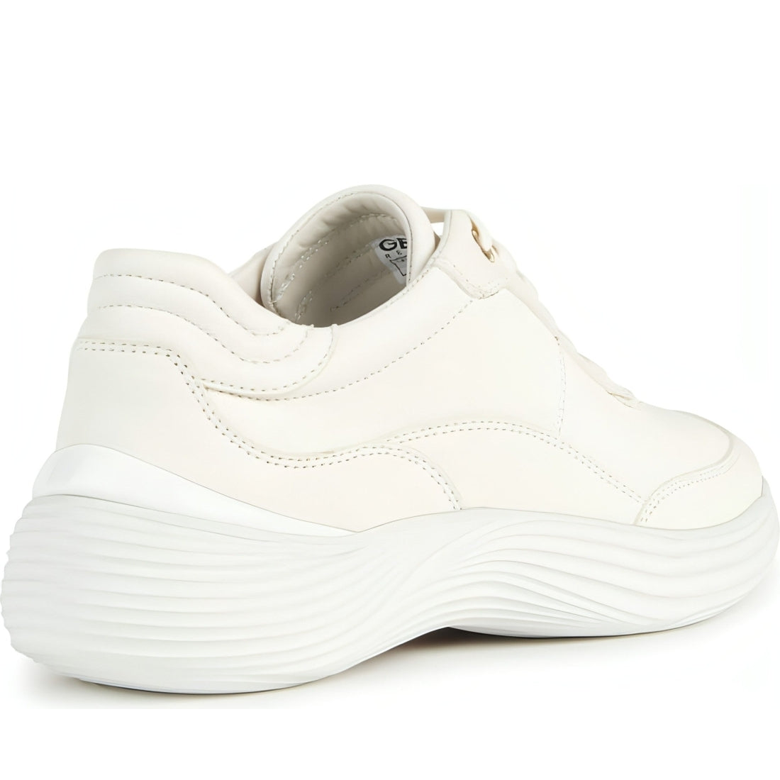 Geox womens white fluctis sport shoes | Vilbury London