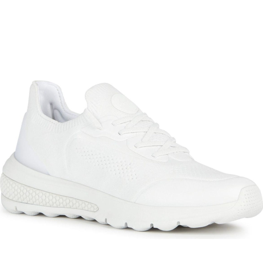 Geox womens white spherica sport shoes | Vilbury London