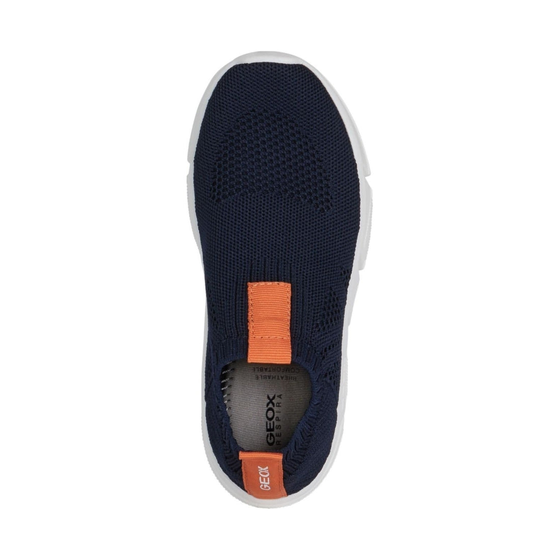 Geox boys navy, orange aril sport shoes | Vilbury London