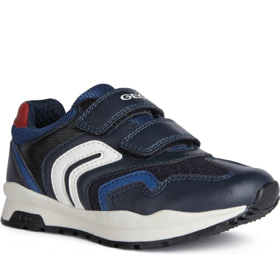 Geox boys navy, red pavel sport shoes | Vilbury London