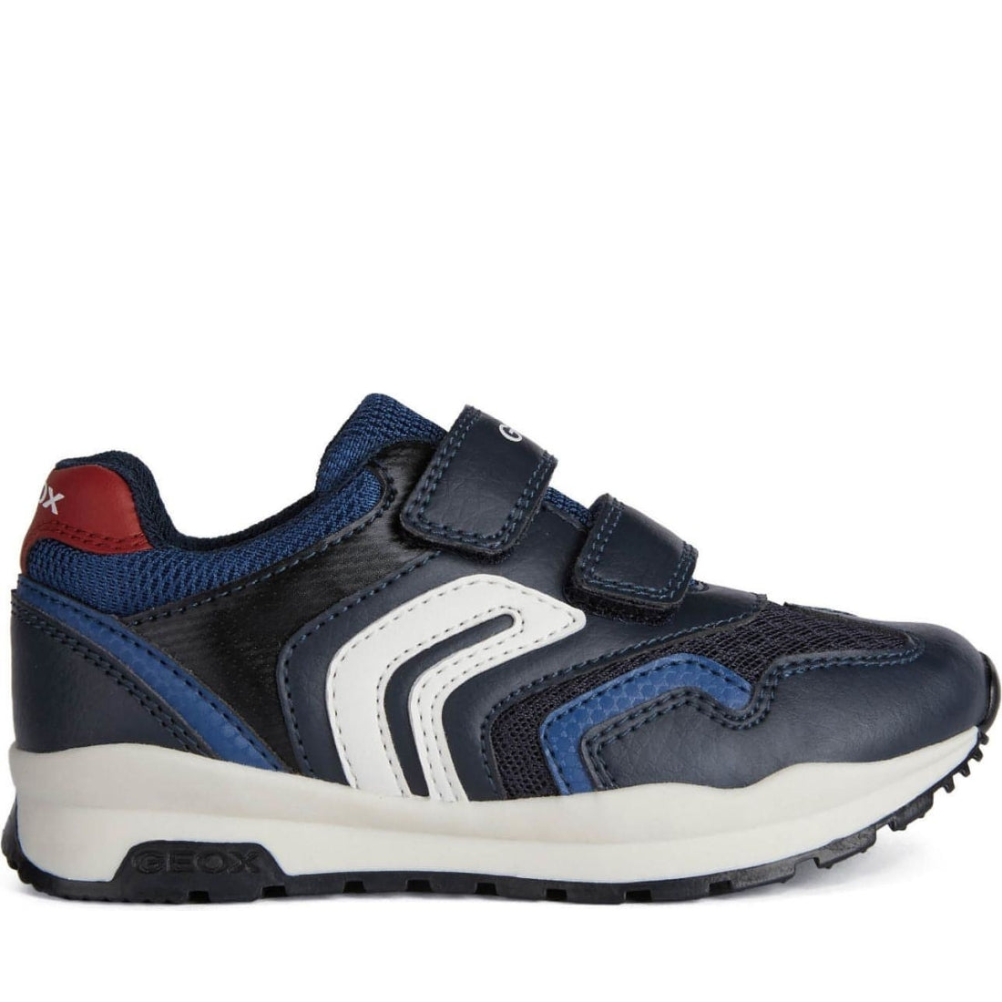 Geox boys navy, red pavel sport shoes | Vilbury London