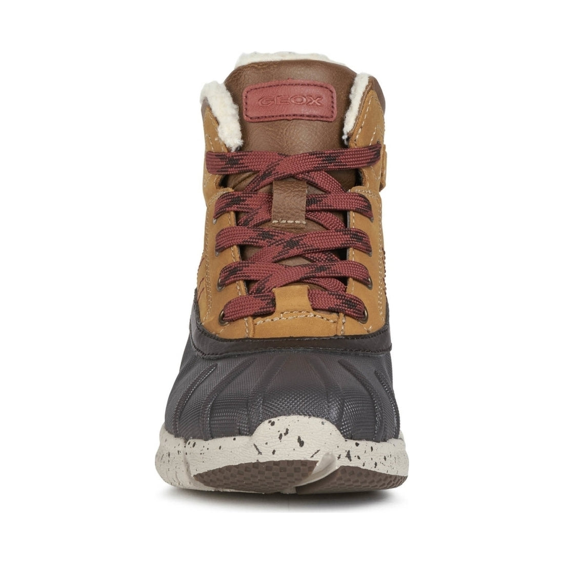 Geox boys Lt Brown Dk Red flexyper abx booties | Vilbury London