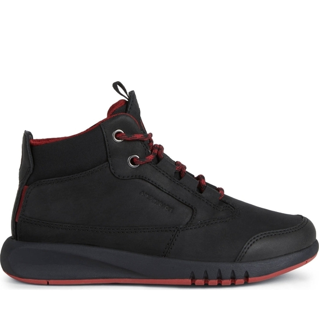 Geox boys Black Dk Red aeranter abx booties | Vilbury London