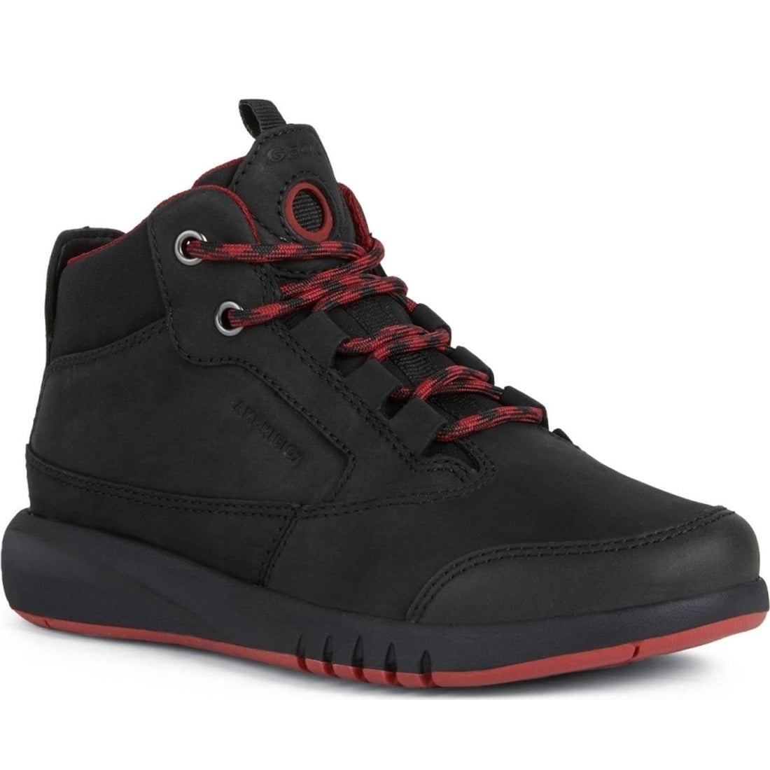 Geox boys Black Dk Red aeranter abx booties | Vilbury London